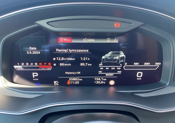 Audi RS6 cena 498000 przebieg: 56000, rok produkcji 2020 z Wadowice małe 497